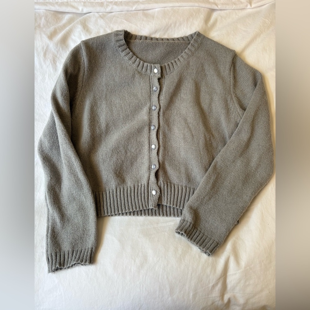 SHEIN Gray Button-Up Cardigan